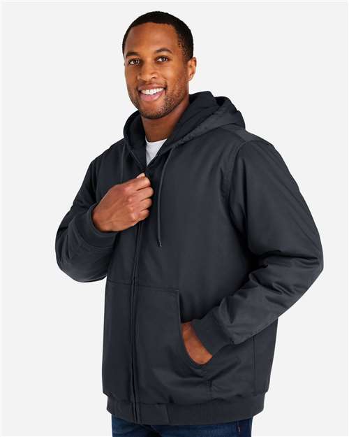 Harriton Unisex ClimaBloc® Heavyweight Hooded Full-Zip Jacket - M722 Dark Charcoal