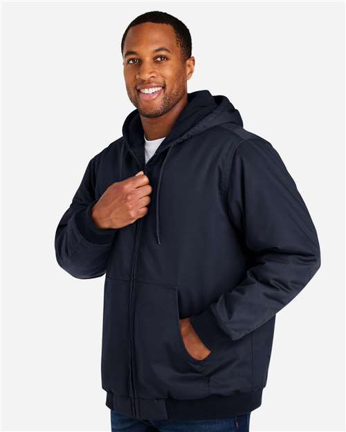 Harriton Unisex ClimaBloc® Heavyweight Hooded Full-Zip Jacket - M722 Dark Navy