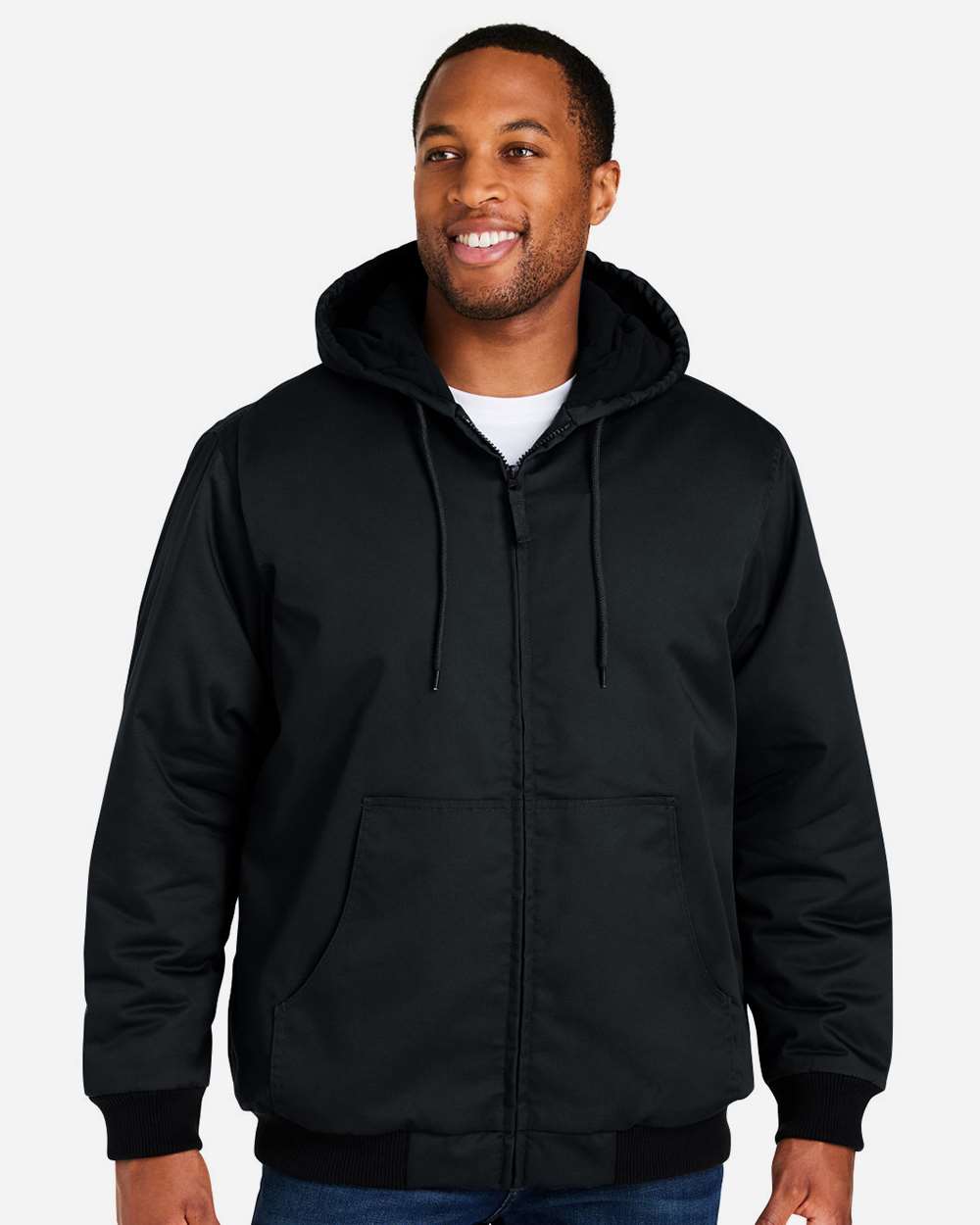 Harriton Unisex ClimaBloc® Heavyweight Hooded Full-Zip Jacket - M722 Black