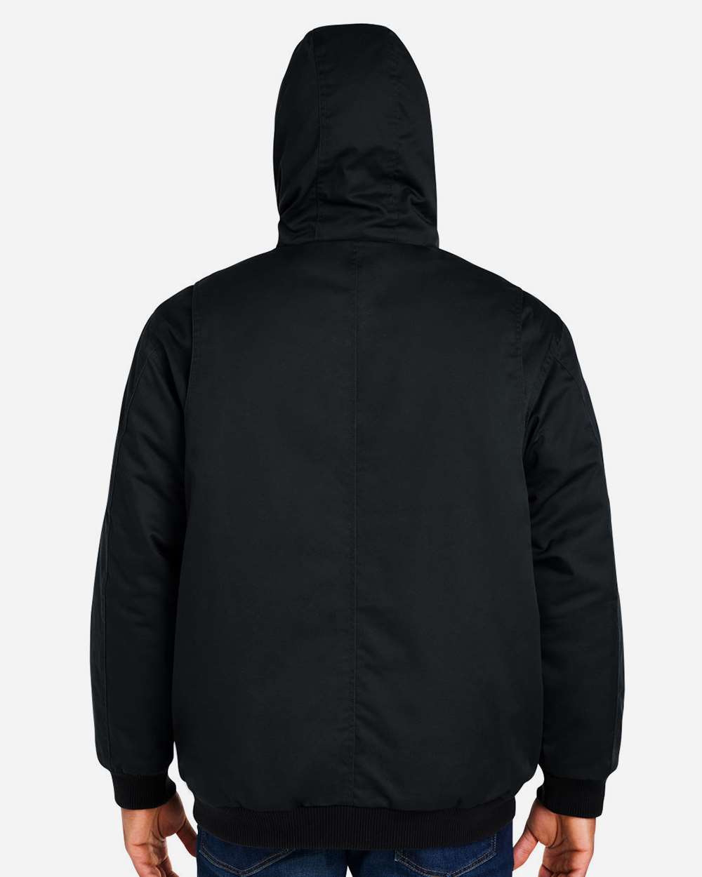Harriton Unisex ClimaBloc® Heavyweight Hooded Full-Zip Jacket - M722 Black
