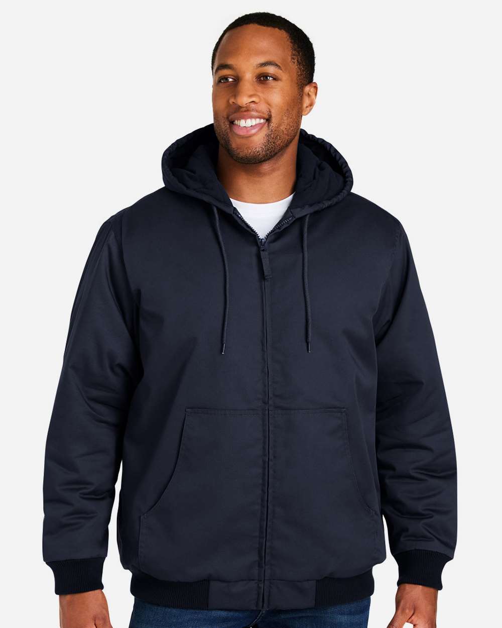 Harriton Unisex ClimaBloc® Heavyweight Hooded Full-Zip Jacket - M722 Dark Navy