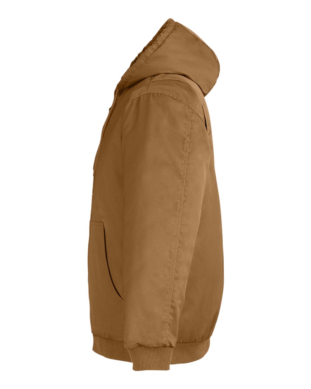 Harriton Unisex Tall ClimaBloc® Heavyweight Hooded Full-Zip Jacket - M722T Duck Brown