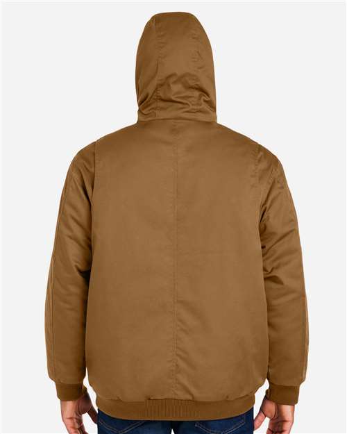 Harriton Unisex Tall ClimaBloc® Heavyweight Hooded Full-Zip Jacket - M722T Duck Brown
