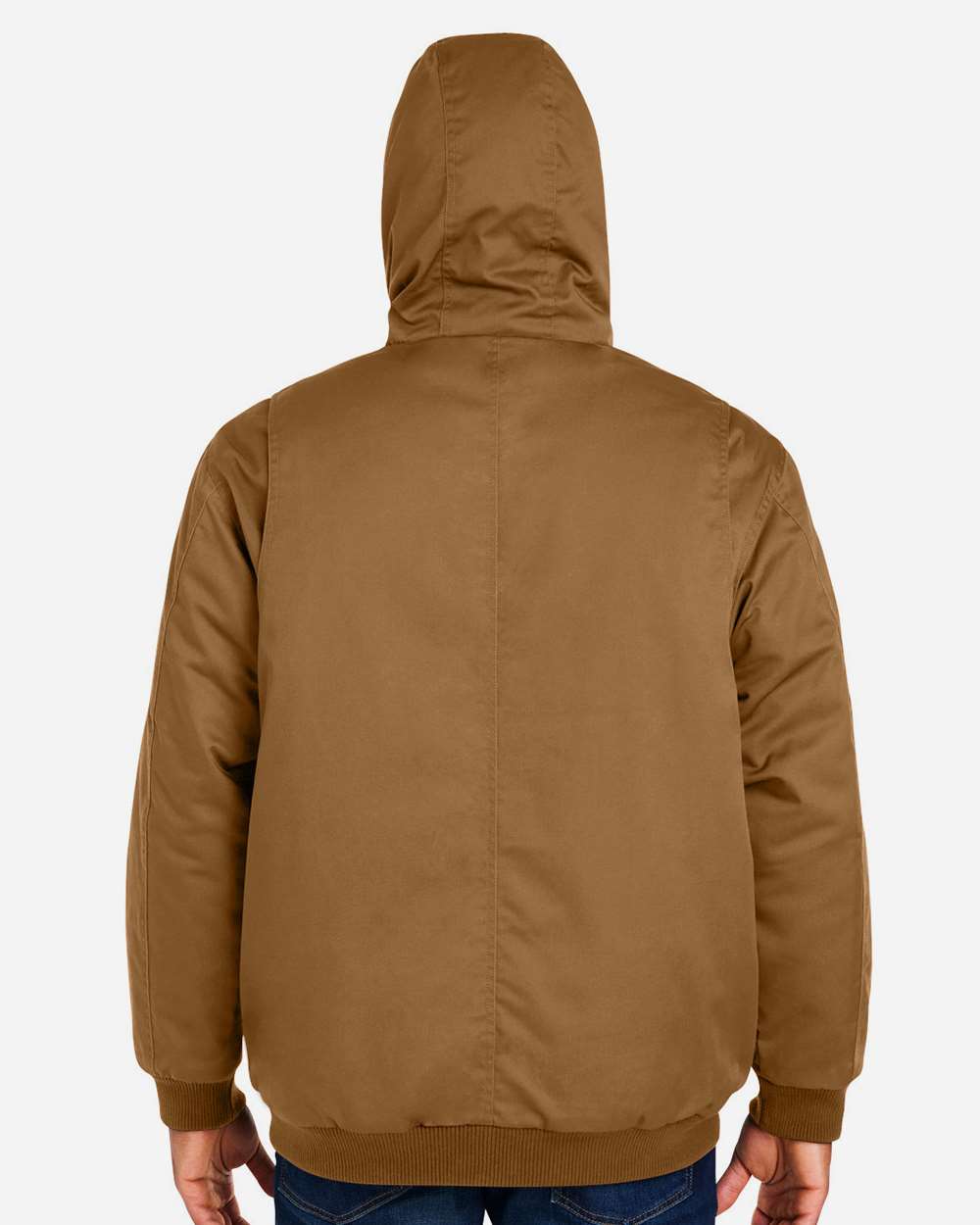 Harriton Unisex Tall ClimaBloc® Heavyweight Hooded Full-Zip Jacket - M722T Duck Brown