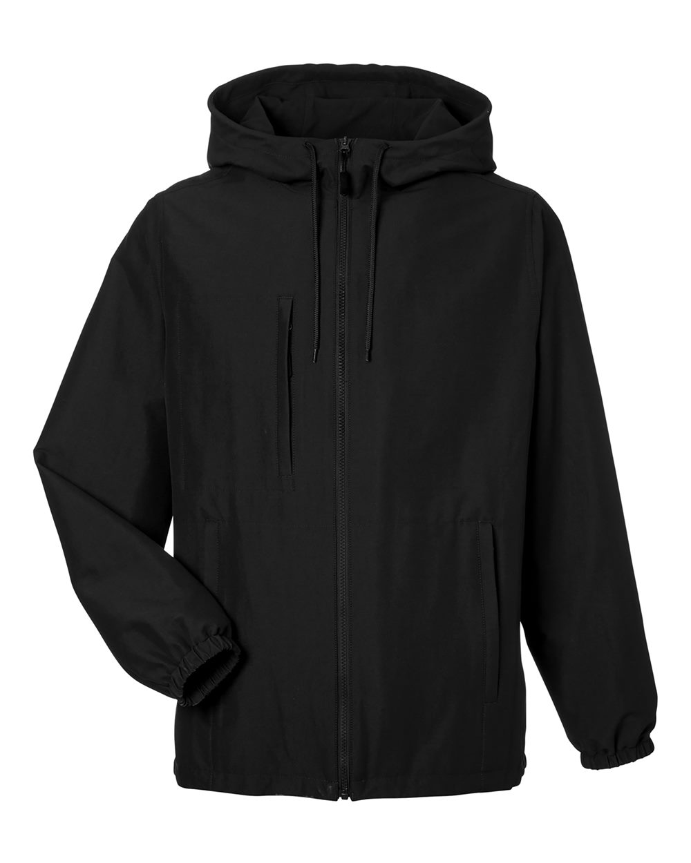 Harriton Unisex Flex Twill Hooded Jacket - M73 Black