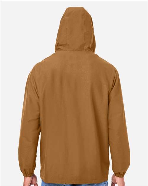 Harriton Unisex Flex Twill Hooded Jacket - M73 Duck Brown