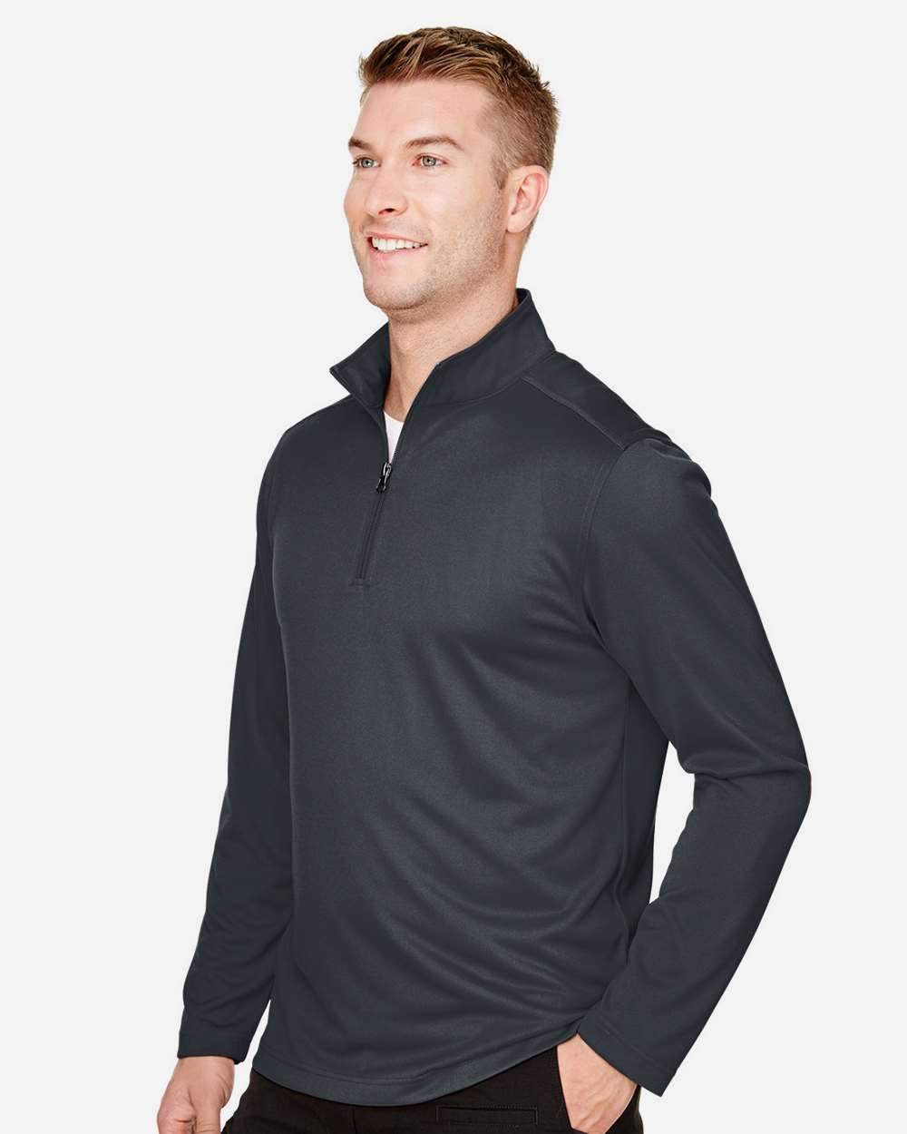 Harriton Men's Advantage Snag Protection Plus Quarter-Zip Pullover - M748 Dark Charcoal
