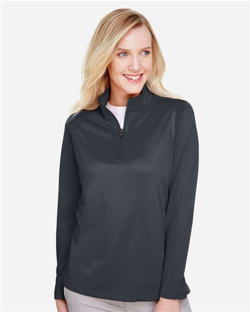 Harriton Women's Advantage Snag Protection Plus Quarter-Zip Pullover - M748W Dark Charcoal