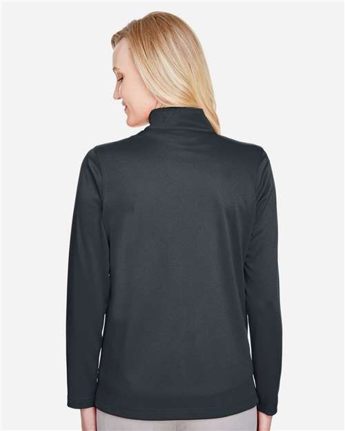 Harriton Women's Advantage Snag Protection Plus Quarter-Zip Pullover - M748W Dark Charcoal