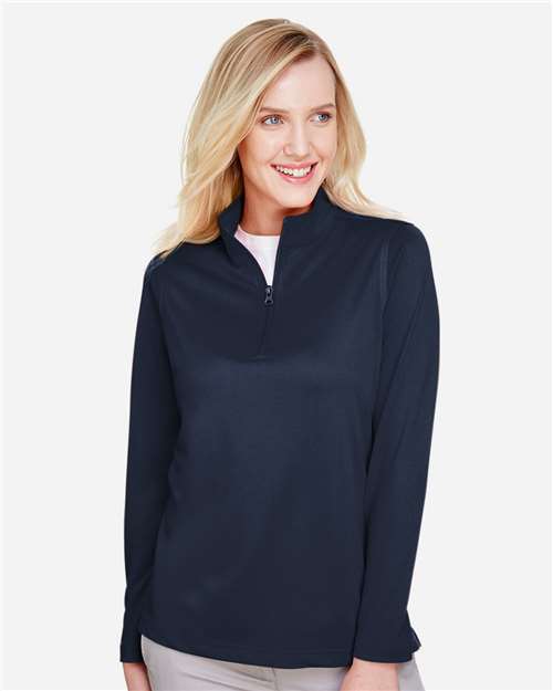 Harriton Women's Advantage Snag Protection Plus Quarter-Zip Pullover - M748W Dark Navy