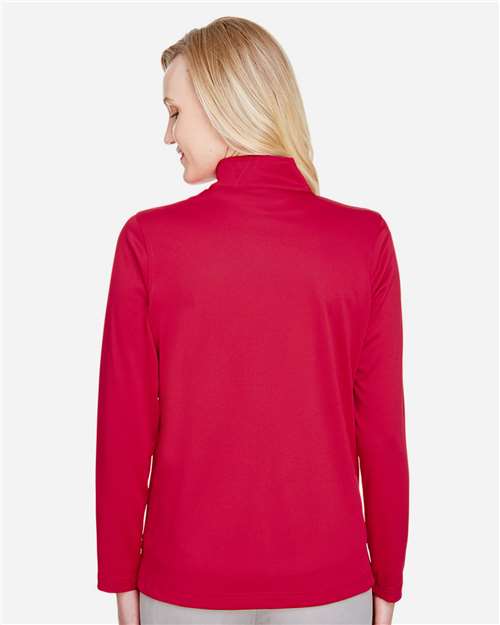 Harriton Women's Advantage Snag Protection Plus Quarter-Zip Pullover - M748W Red