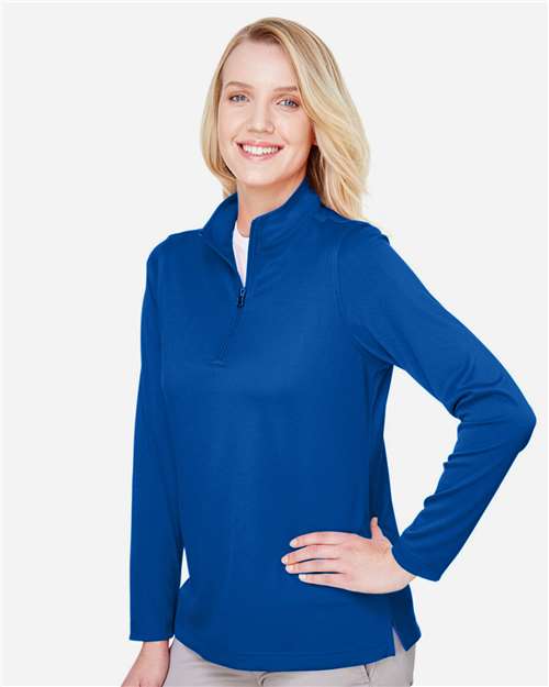 Harriton Women's Advantage Snag Protection Plus Quarter-Zip Pullover - M748W True Royal