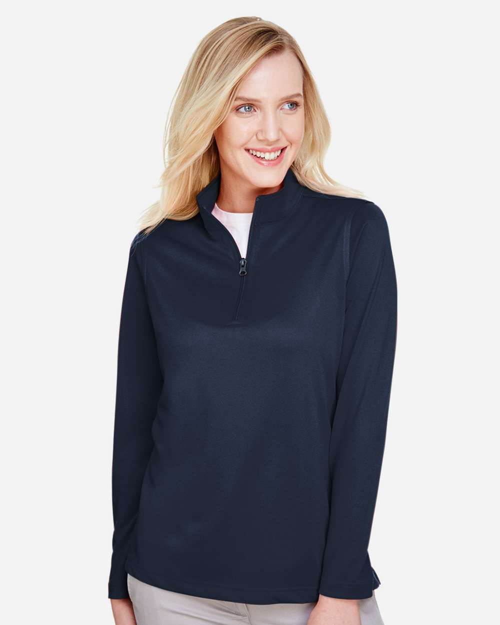 Harriton Women's Advantage Snag Protection Plus Quarter-Zip Pullover - M748W Dark Navy