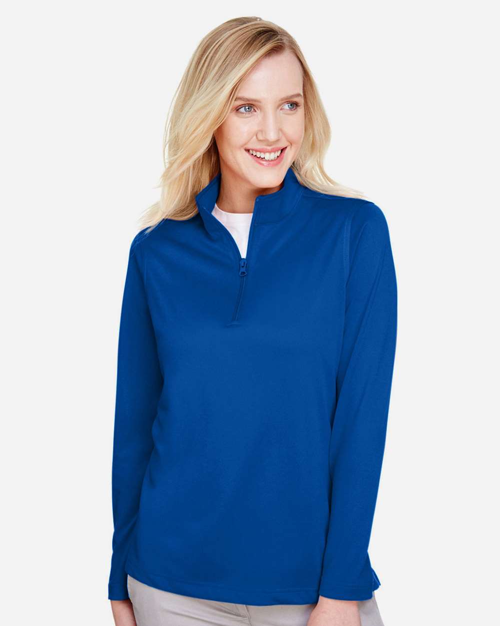 Harriton Women's Advantage Snag Protection Plus Quarter-Zip Pullover - M748W True Royal