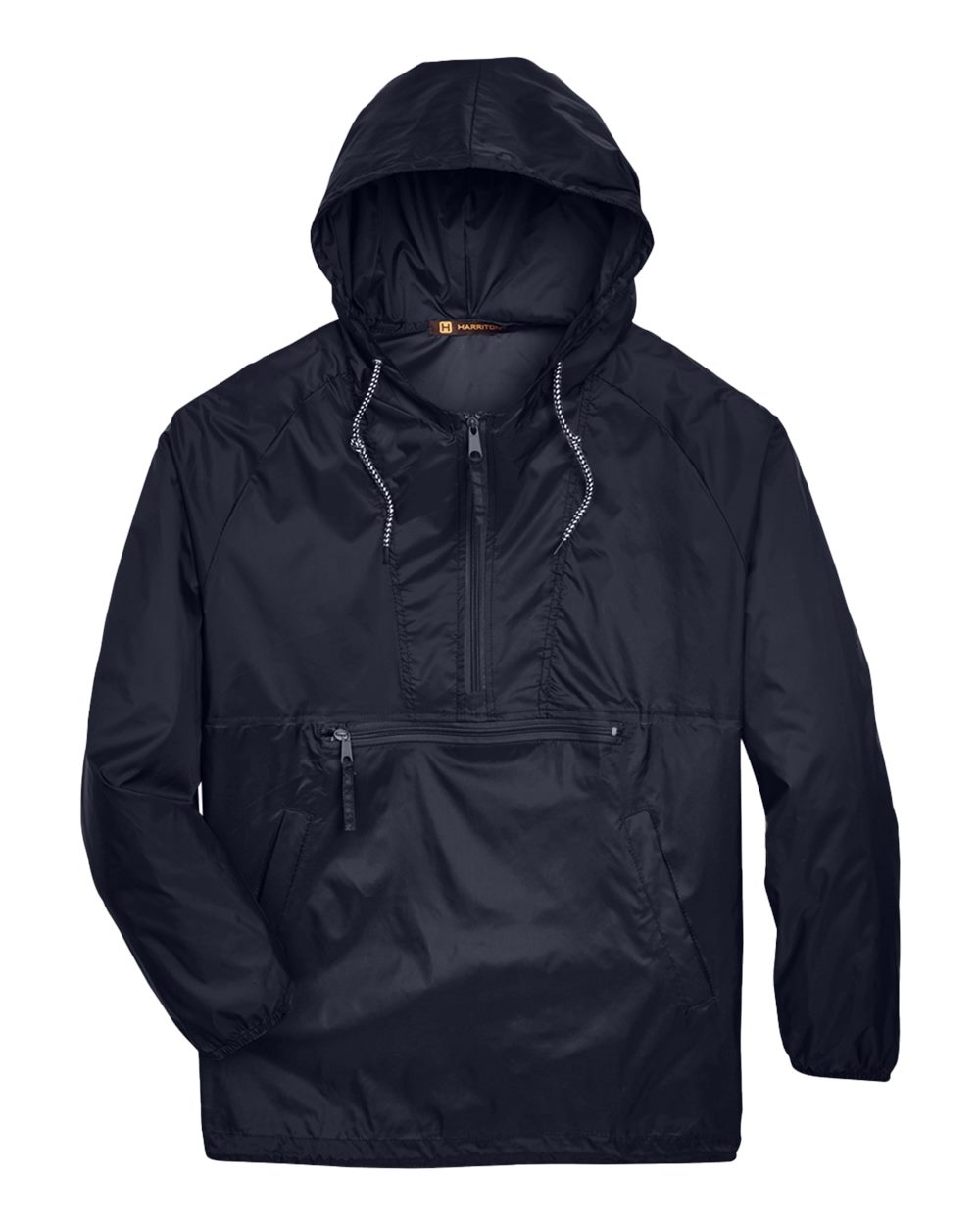 Harriton Unisex Packable Hooded Nylon Jacket - M750 Navy