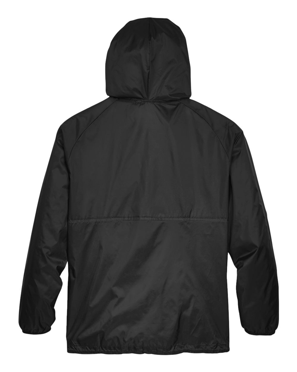Harriton Unisex Packable Hooded Nylon Jacket - M750 Black