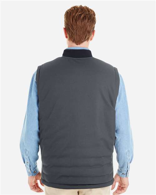 Harriton Unisex Dockside Interactive Reversible Freezer Vest - M776 Black- Dark Charcoal