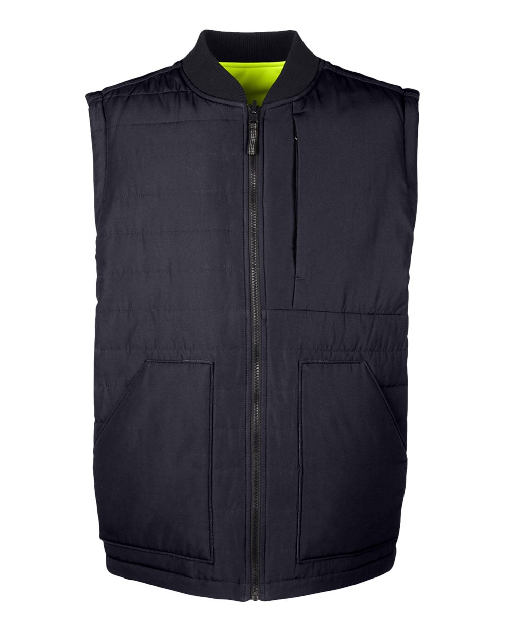 Harriton Unisex Dockside Interactive Reversible Freezer Vest - M776 Black- Safety Yellow