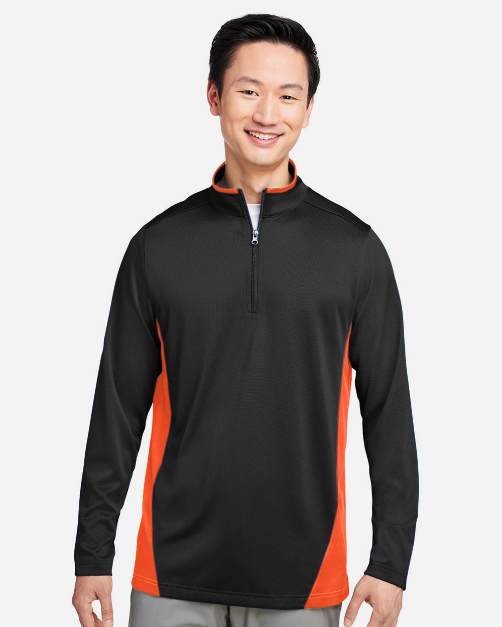 Harriton Men's Flash Snag Protection Plus IL Colorblock Quarter-Zip Pullover - M786