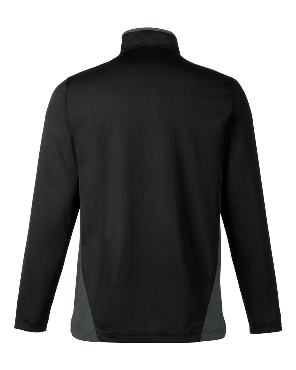 Harriton Men's Flash Snag Protection Plus IL Colorblock Quarter-Zip Pullover - M786 Black- Dark Charcoal