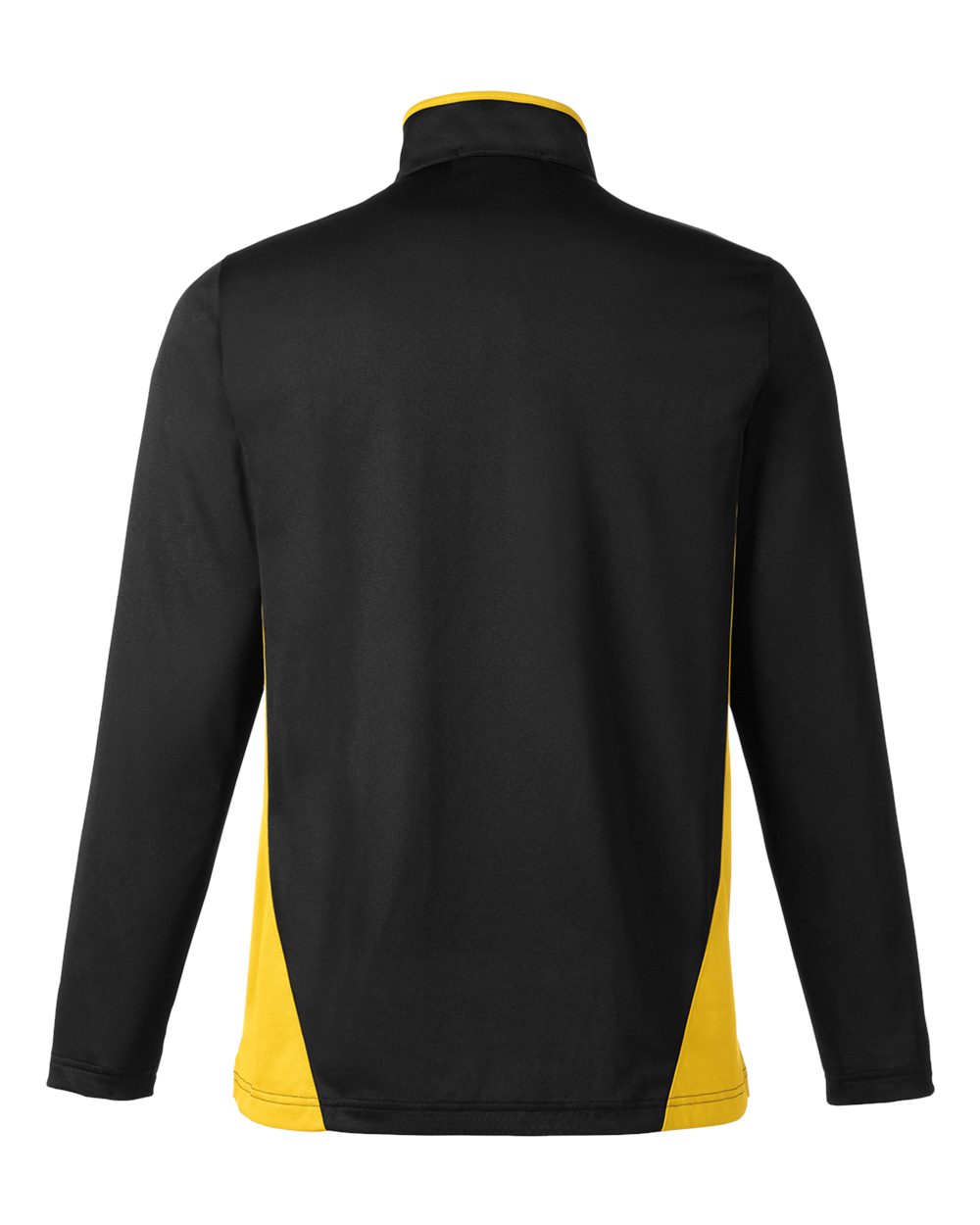 Harriton Men's Flash Snag Protection Plus IL Colorblock Quarter-Zip Pullover - M786 Black- Sunray Yellow