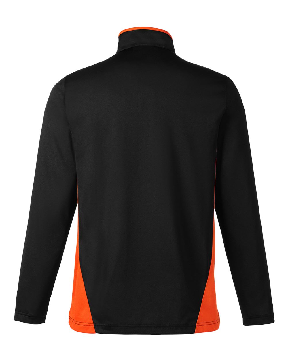 Harriton Men's Flash Snag Protection Plus IL Colorblock Quarter-Zip Pullover - M786 Black- Team Orange