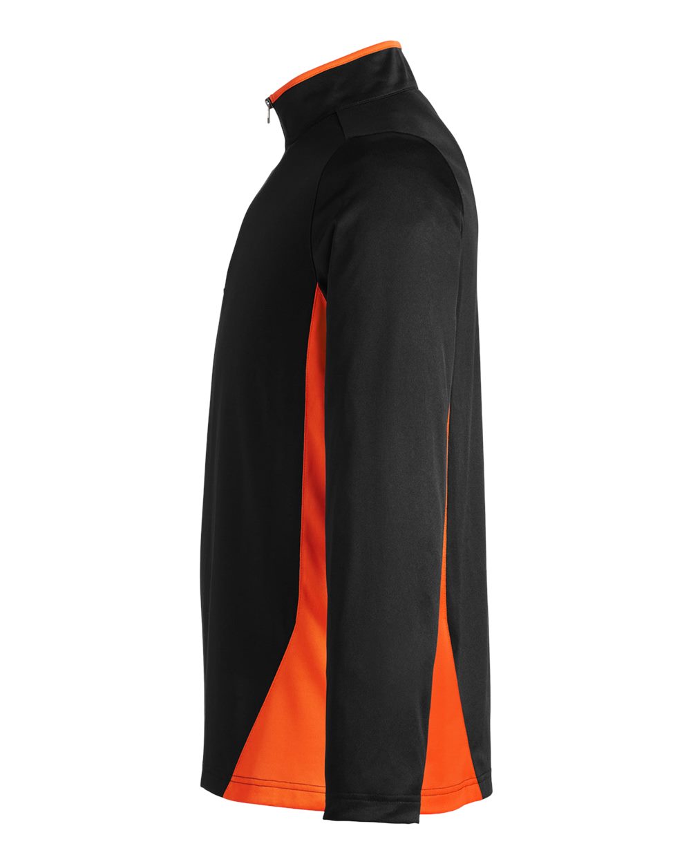 Harriton Men's Flash Snag Protection Plus IL Colorblock Quarter-Zip Pullover - M786 Black- Team Orange