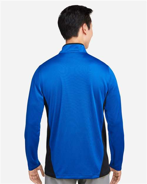 Harriton Men's Flash Snag Protection Plus IL Colorblock Quarter-Zip Pullover - M786 True Royal- Black