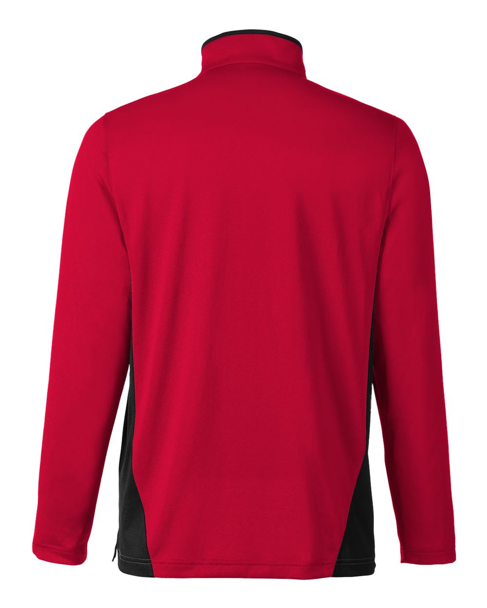 Harriton Men's Flash Snag Protection Plus IL Colorblock Quarter-Zip Pullover - M786 Red- Black