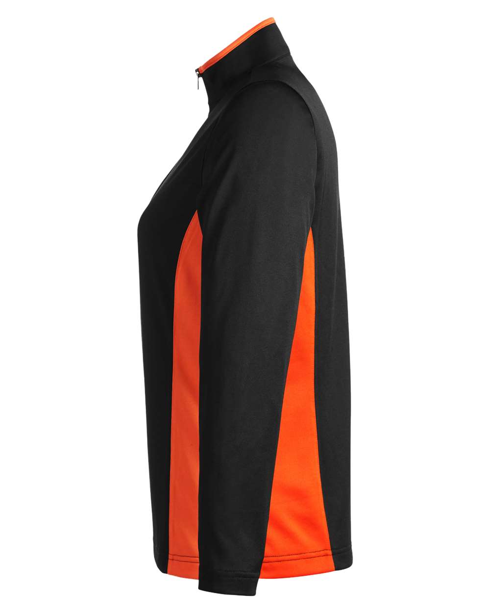 Harriton Women's Flash Snag Protection Plus IL Colorblock Quarter-Zip Pullover - M786W Black- Team Orange