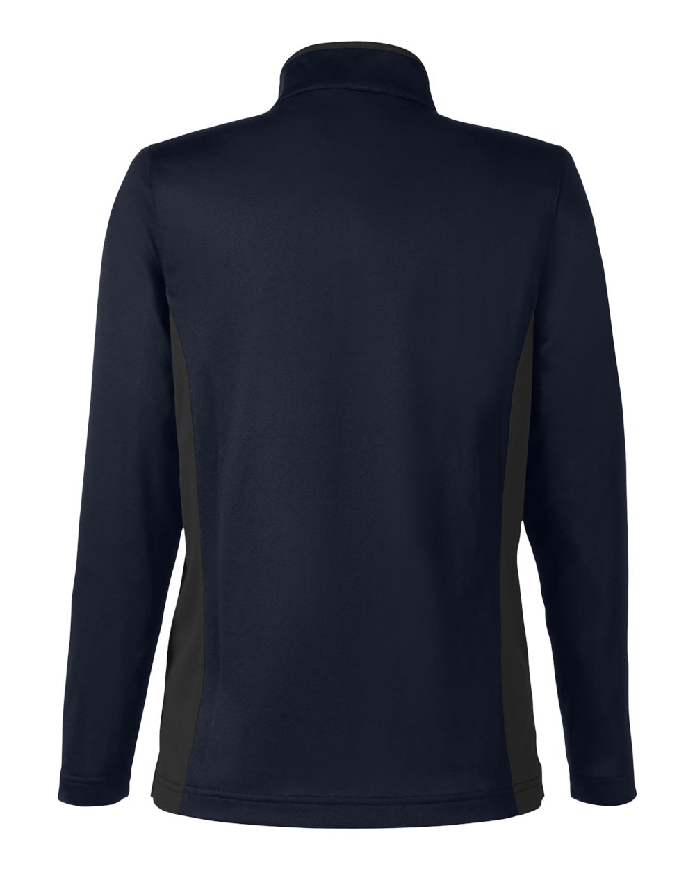 Harriton Women's Flash Snag Protection Plus IL Colorblock Quarter-Zip Pullover - M786W Dark Navy- Dark Charcoal