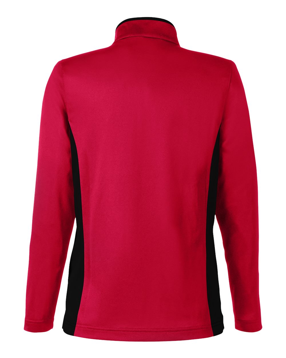 Harriton Women's Flash Snag Protection Plus IL Colorblock Quarter-Zip Pullover - M786W Red- Black
