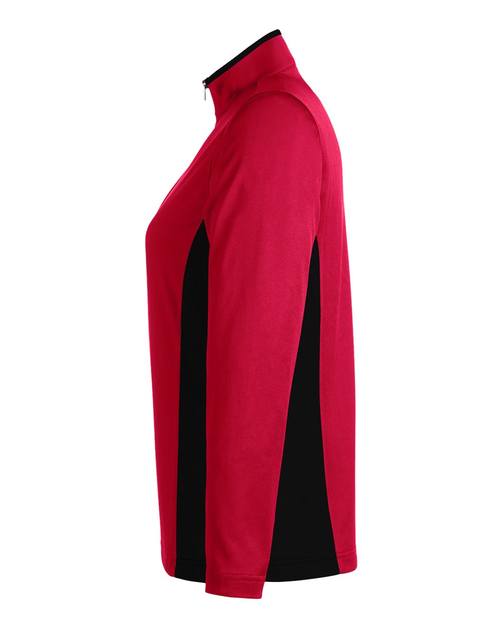 Harriton Women's Flash Snag Protection Plus IL Colorblock Quarter-Zip Pullover - M786W Red- Black