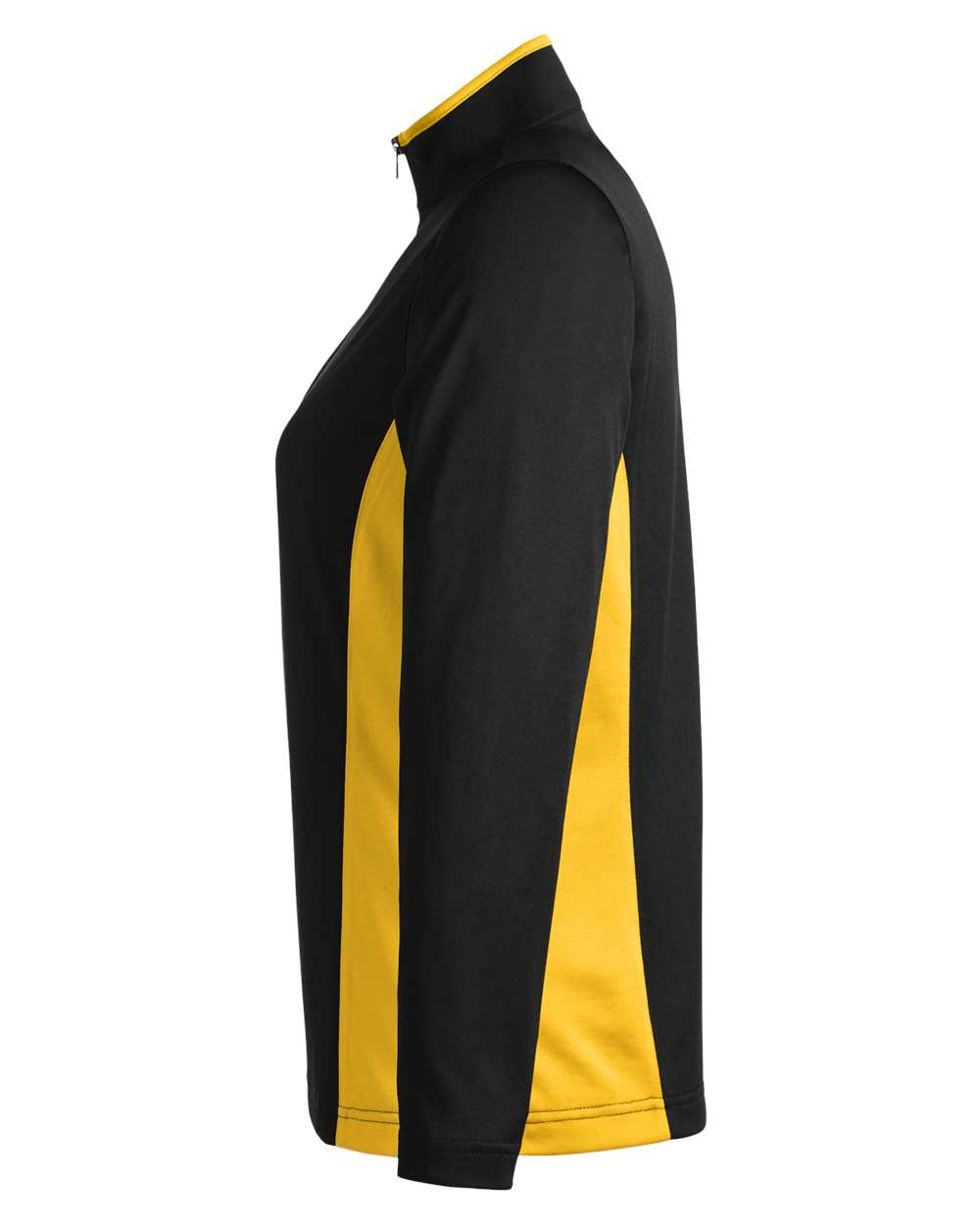 Harriton Women's Flash Snag Protection Plus IL Colorblock Quarter-Zip Pullover - M786W Black- Sunray Yellow