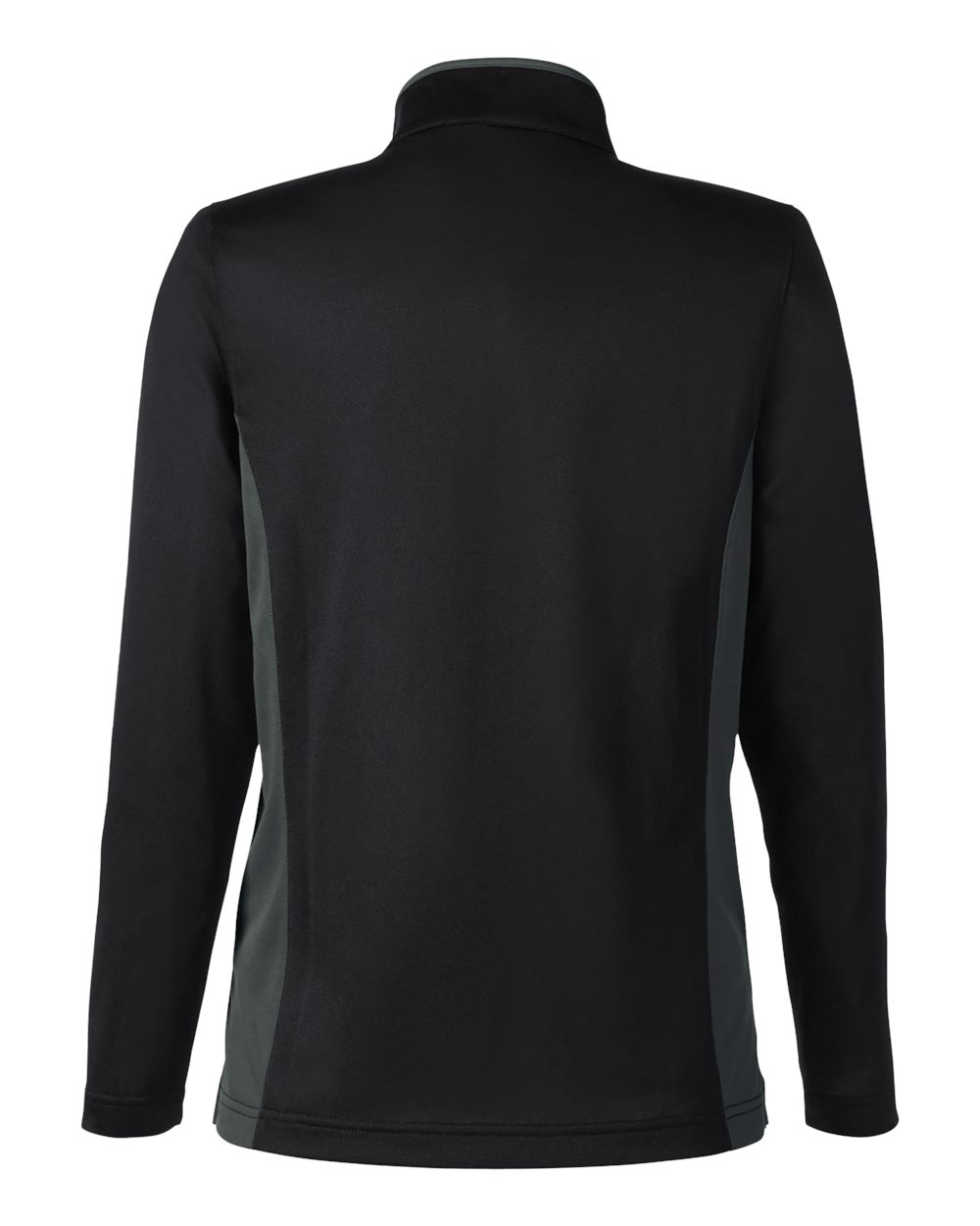 Harriton Women's Flash Snag Protection Plus IL Colorblock Quarter-Zip Pullover - M786W Black- Dark Charcoal