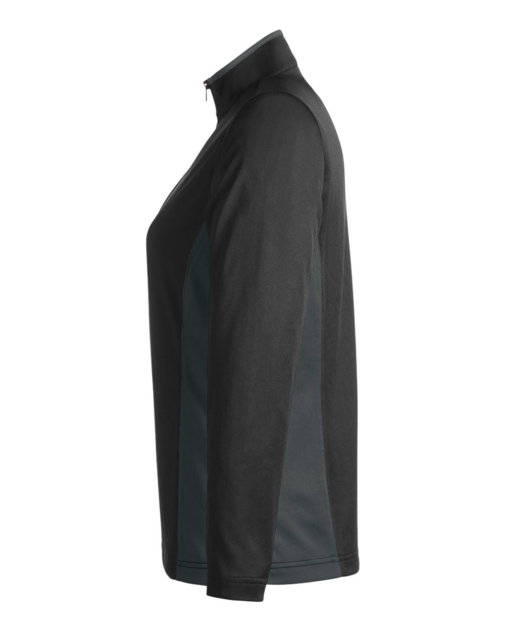 Harriton Women's Flash Snag Protection Plus IL Colorblock Quarter-Zip Pullover - M786W Black- Dark Charcoal