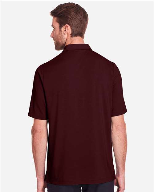 North End Men's JAQ Snap-Up Stretch Performance Polo - NE100 Burgundy