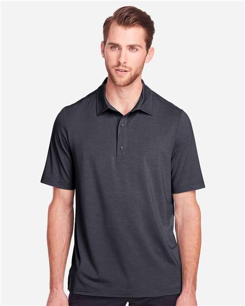 North End Men's JAQ Snap-Up Stretch Performance Polo - NE100 Carbon