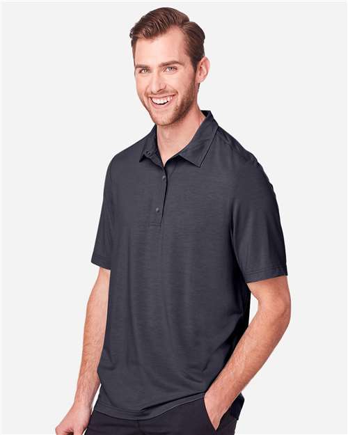 North End Men's JAQ Snap-Up Stretch Performance Polo - NE100 Carbon