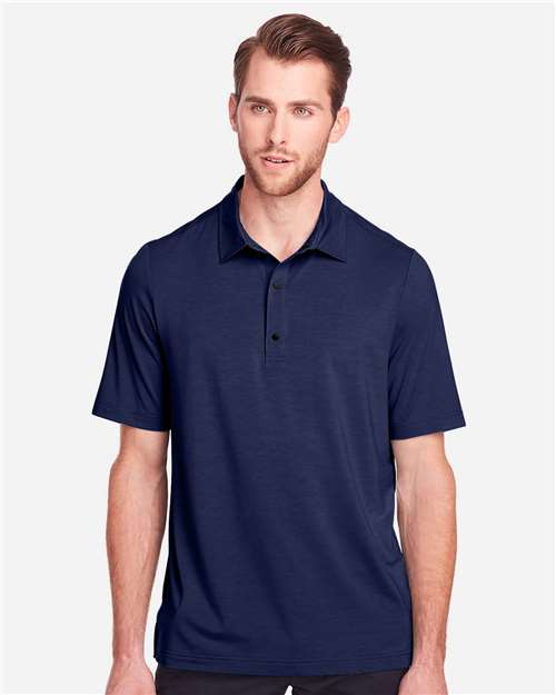 North End Men's JAQ Snap-Up Stretch Performance Polo - NE100 Classic Navy