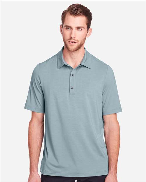 North End Men's JAQ Snap-Up Stretch Performance Polo - NE100 Opal Blue