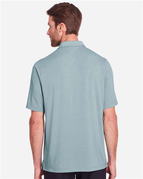 North End Men's JAQ Snap-Up Stretch Performance Polo - NE100 Opal Blue