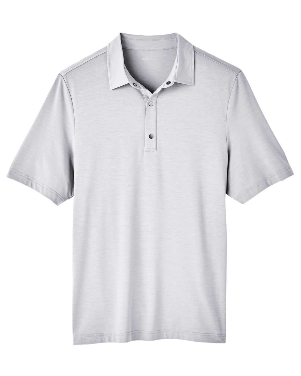 North End Men's JAQ Snap-Up Stretch Performance Polo - NE100 Platinum