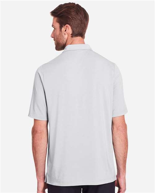 North End Men's JAQ Snap-Up Stretch Performance Polo - NE100 Platinum