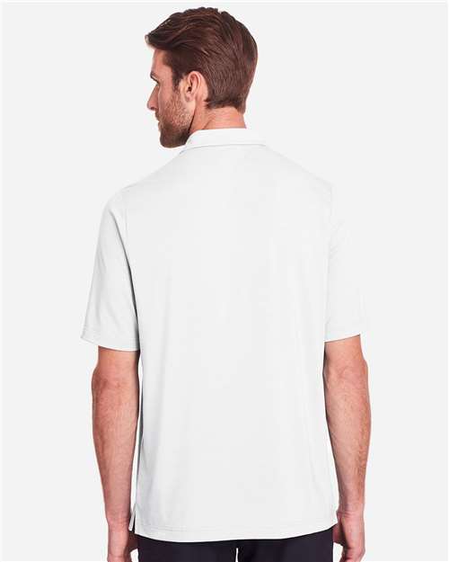 North End Men's JAQ Snap-Up Stretch Performance Polo - NE100 White