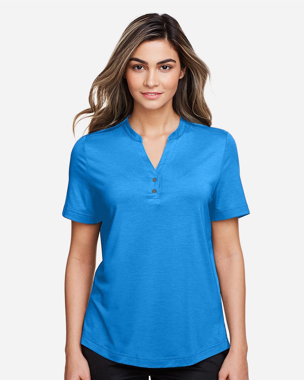 North End Women's JAQ Snap-Up Stretch Performance Polo - NE100W