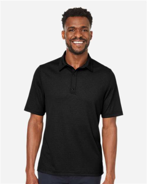 North End Men's Replay Recycled Pique Polo - NE102 Black