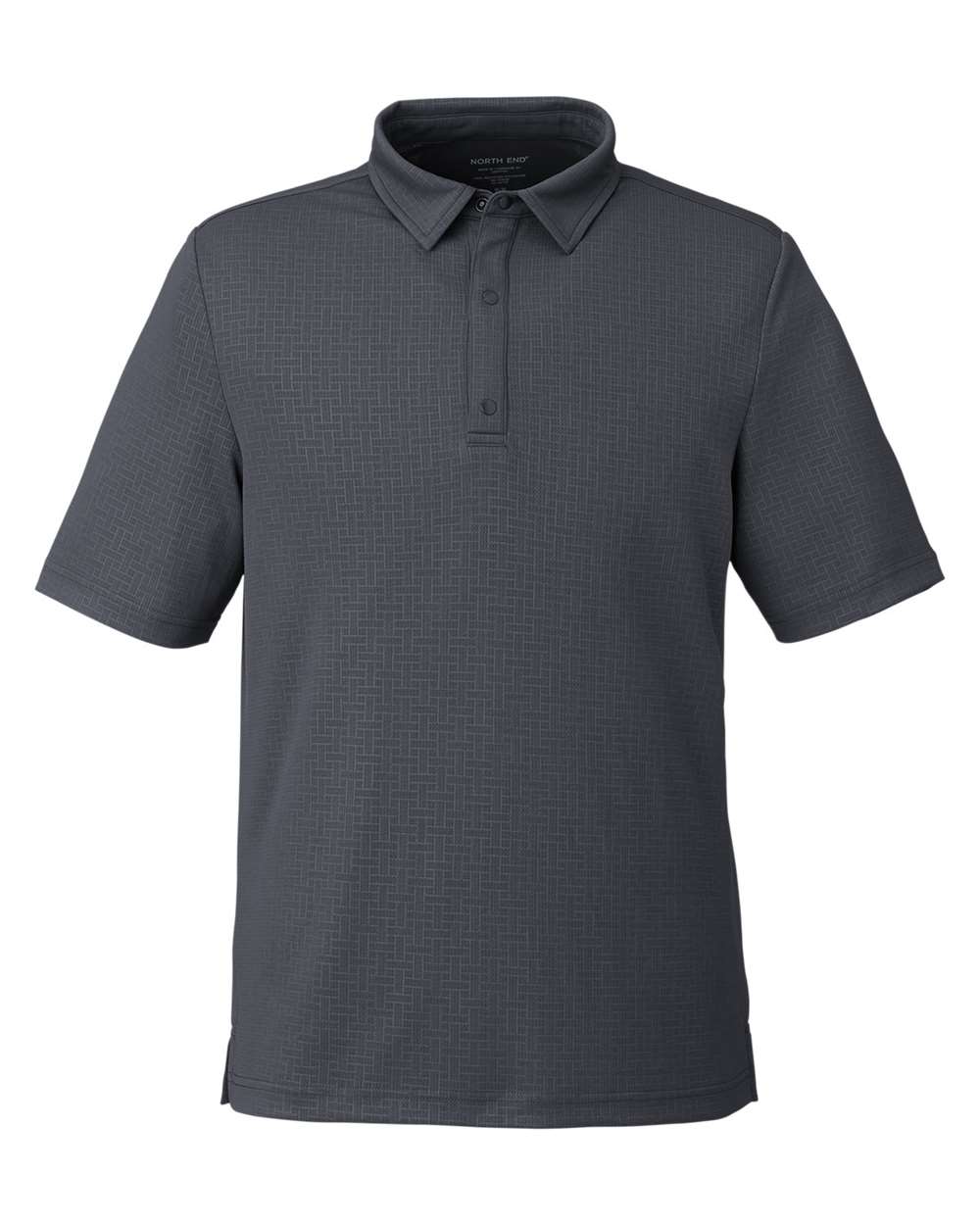 North End Men's Replay Recycled Pique Polo - NE102 Carbon