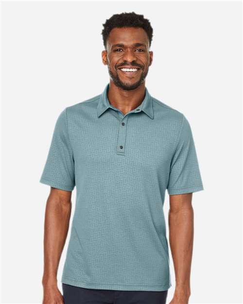 North End Men's Replay Recycled Pique Polo - NE102 Opal Blue