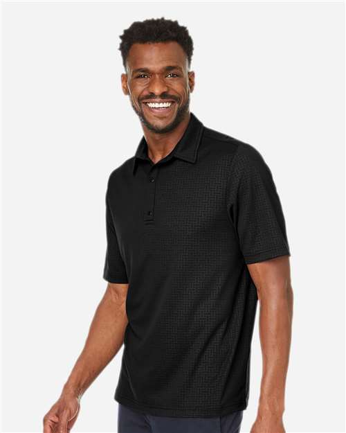 North End Men's Replay Recycled Pique Polo - NE102 Black